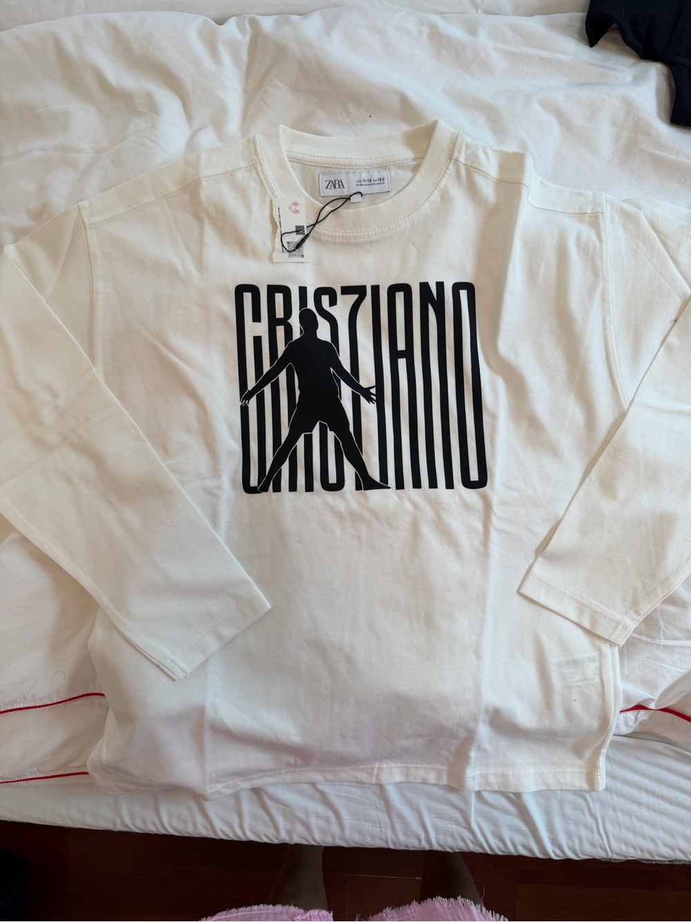 Zara Christiano Ronaldo White long sleeve shirt